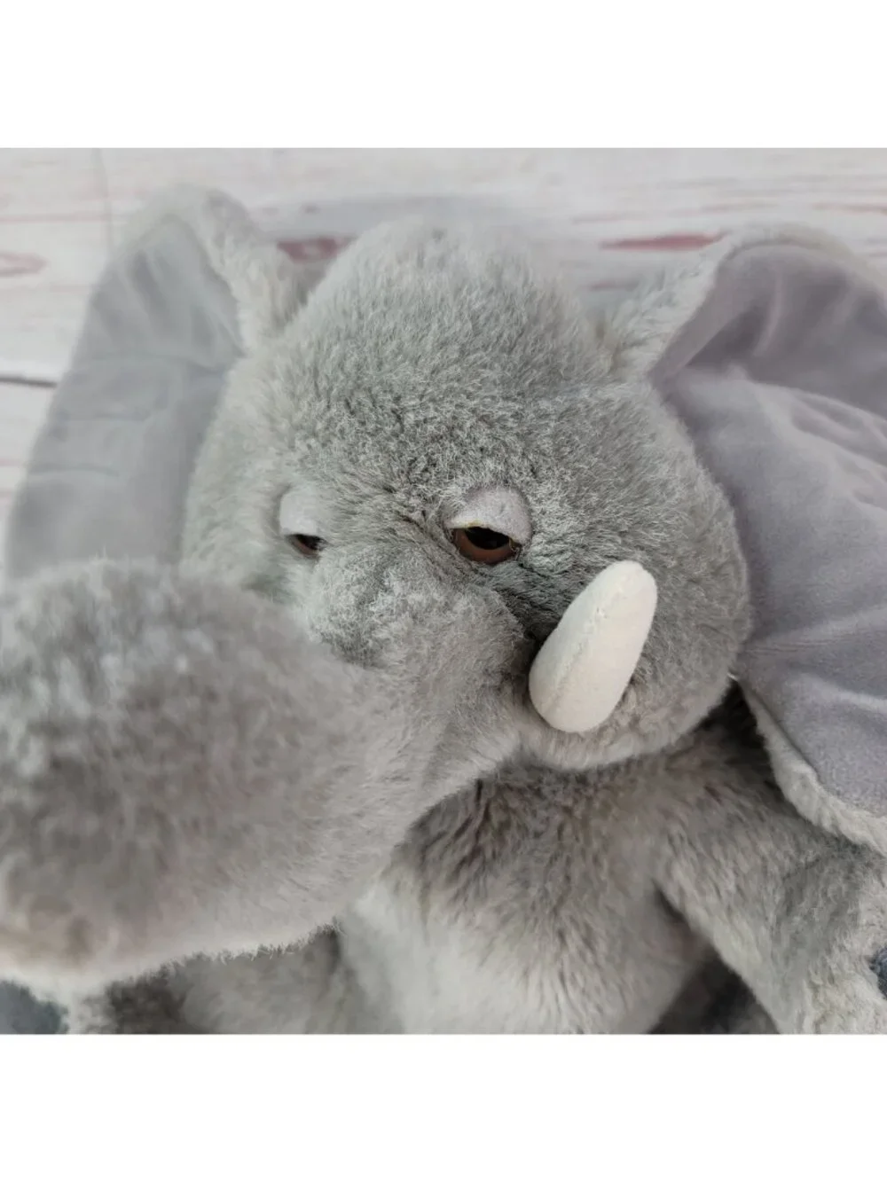 Aurora A&A Elephant Hand Puppet Plush Gray Floppy Ears Safari Full Body Vintage